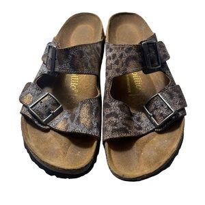 Papillio Buckle Animal print Sandals Birko-Flor Women 9